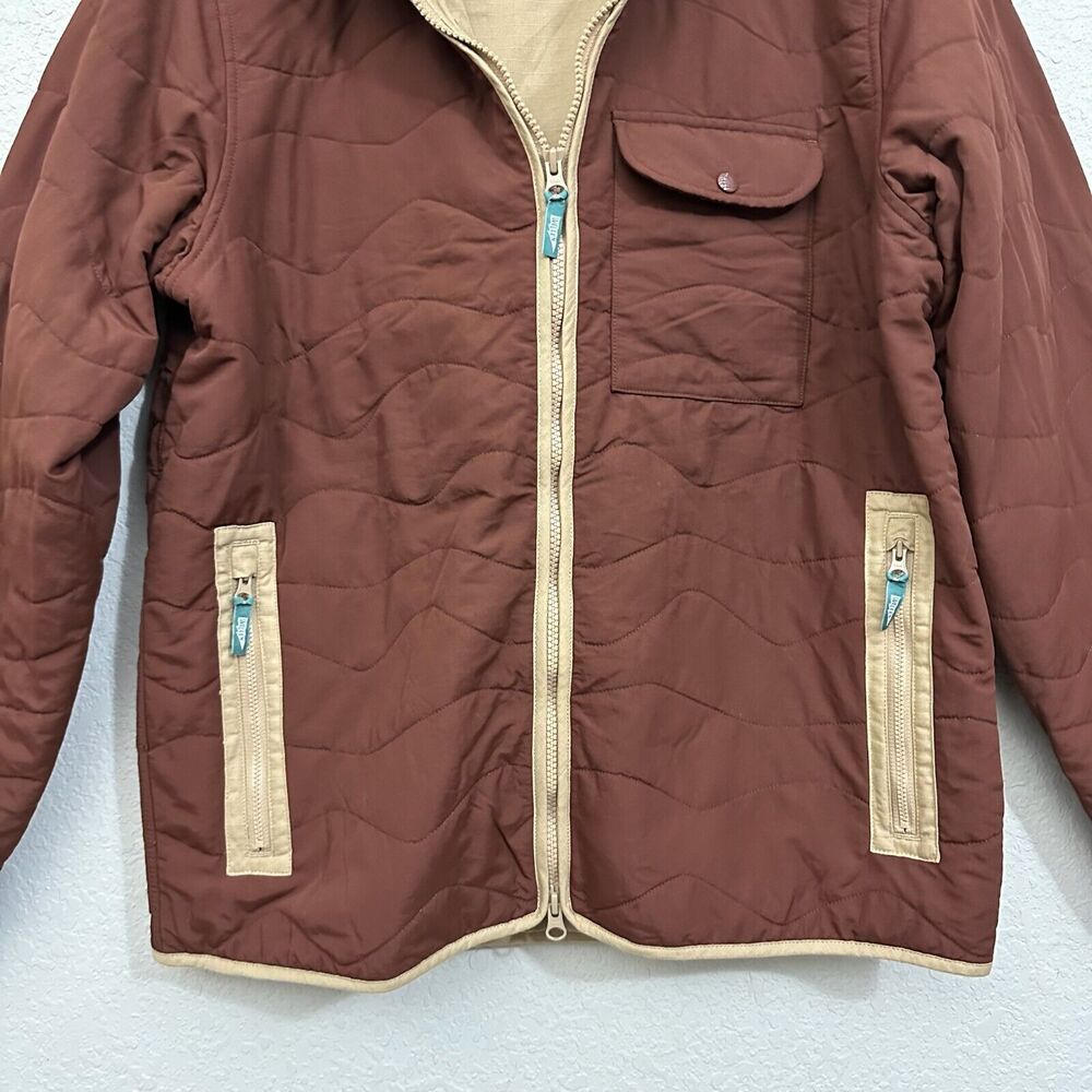 WELLEN Quilted Jacket Brown Full Zip Insulated Cozy Winter Outdoor Nylon - Picture 5 of 11